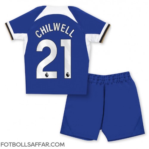 Chelsea Ben Chilwell #21 Hemmadräkt Barn 2023-24 Kortärmad (+ Korta byxor)